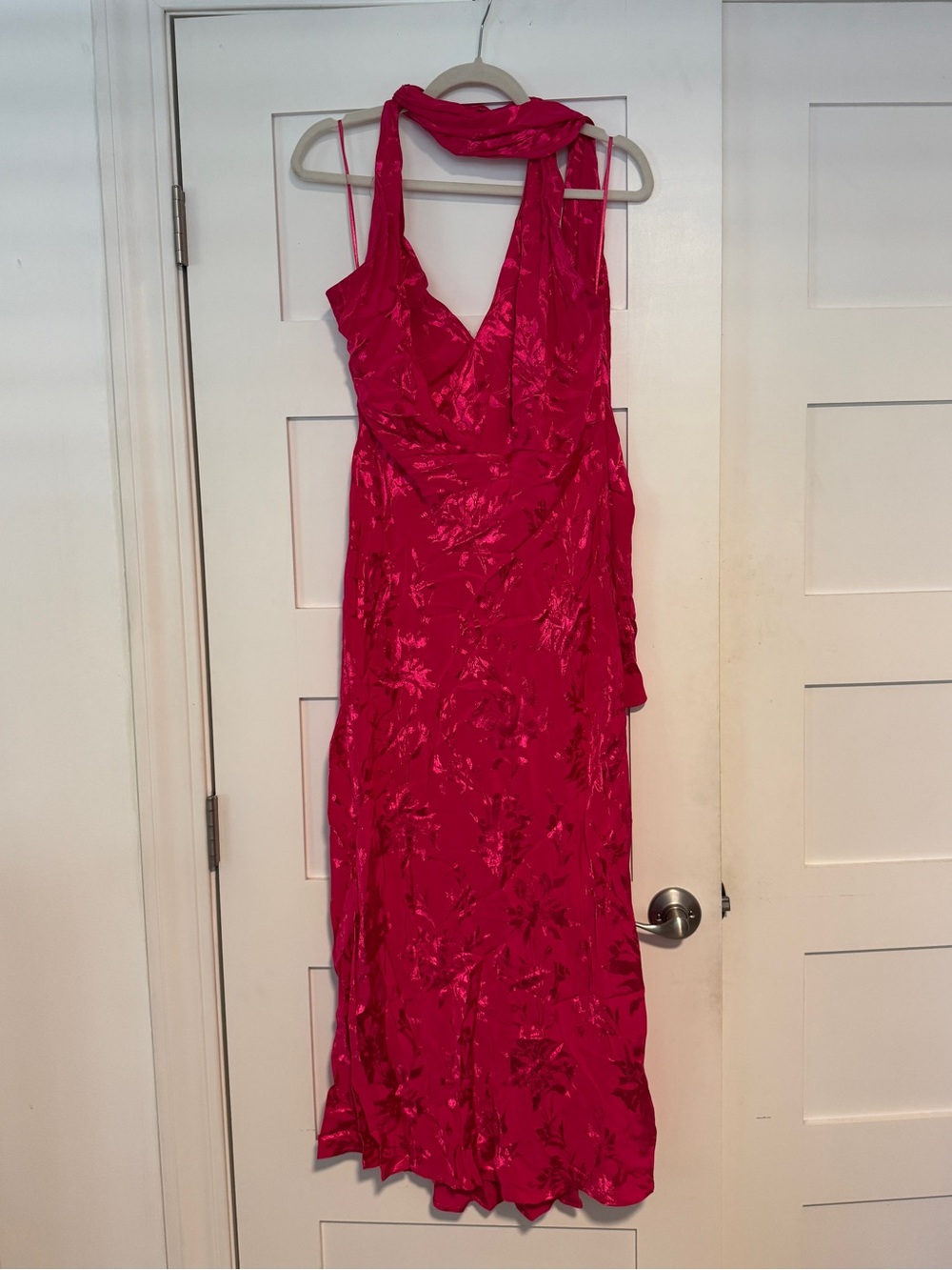 Zara Jacquard Midi Dress Bow - Picture 5 of 6